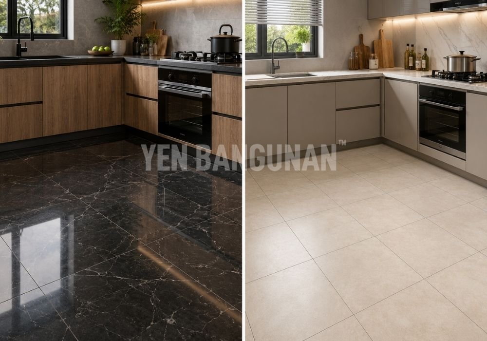 Granit vs Keramik untuk Lantai Dapur: Mana yang Lebih Tahan Panas dan Awet?