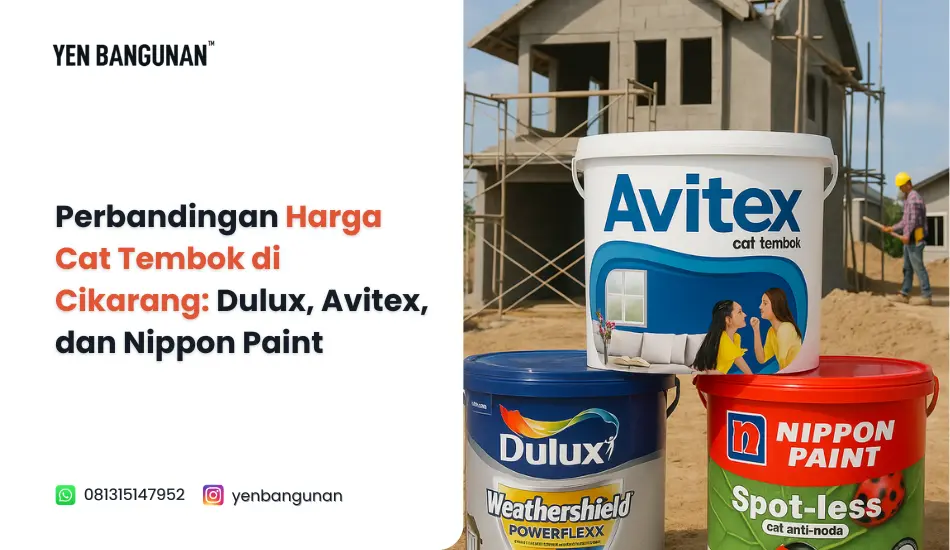 Perbandingan Harga Cat Tembok di Cikarang: Dulux, Avitex, dan Nippon Paint