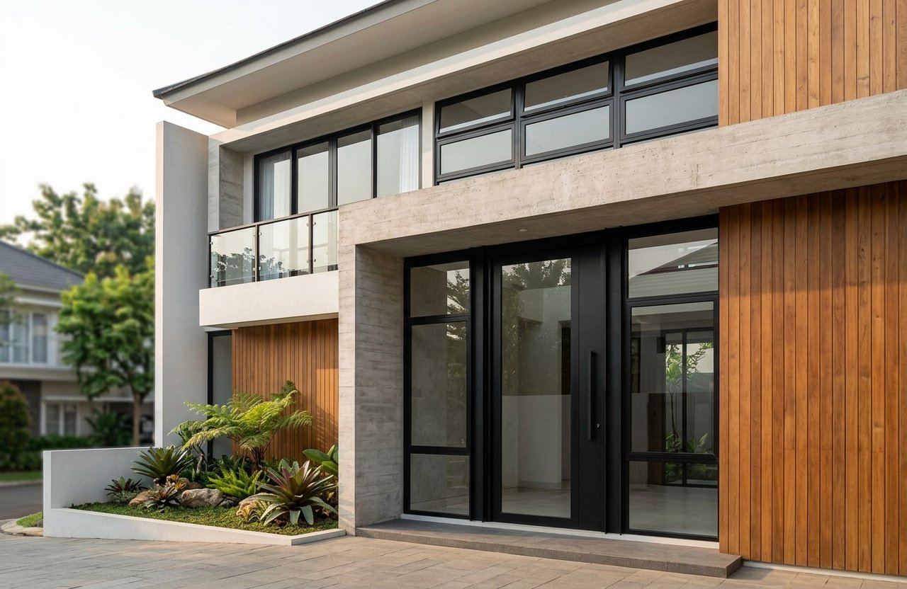 Pilihan Pintu dan Jendela Aluminium Minimalis untuk Fasad Rumah Modern