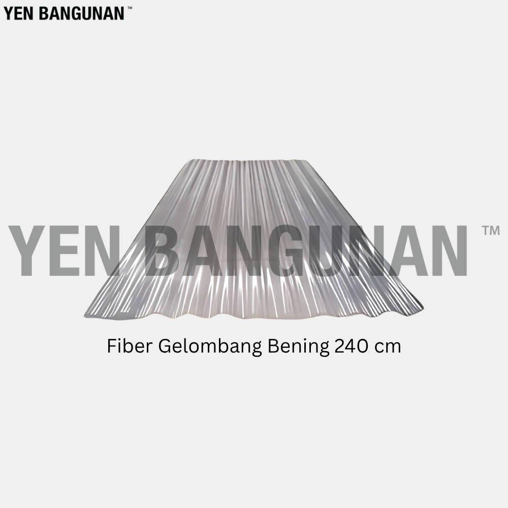 Fiber Gelombang Bening 240 cm