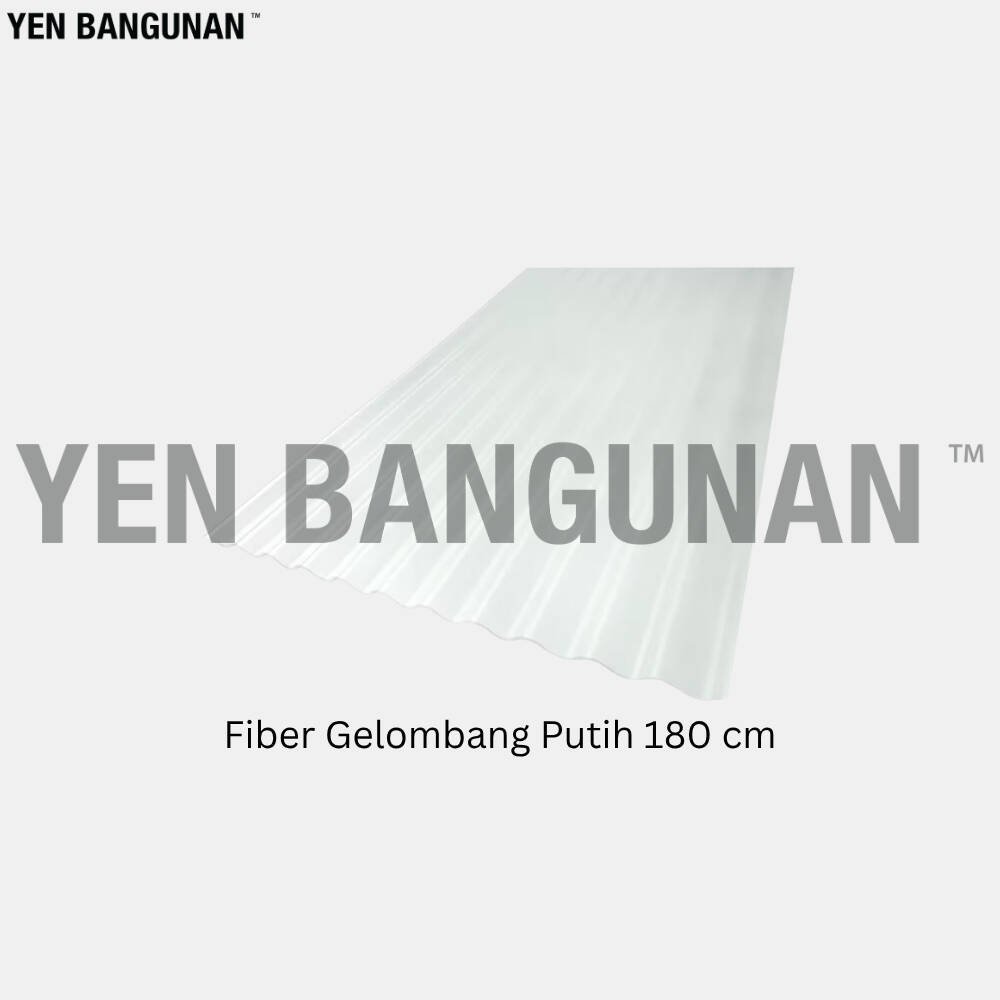 Fiber Gelombang Putih 180 cm