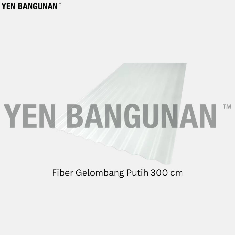 Fiber Gelombang Putih 300 cm