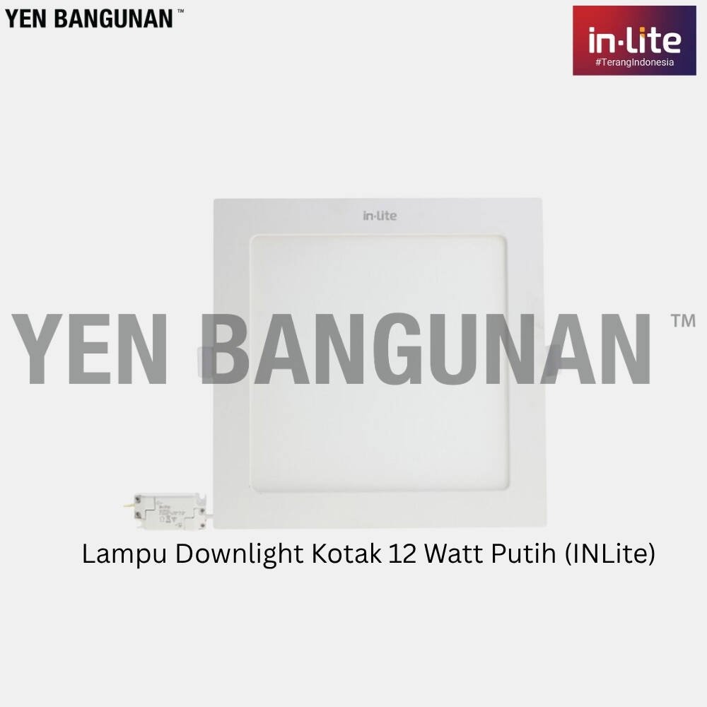 Lampu Downlight Kotak 12 Watt Putih (INLite)