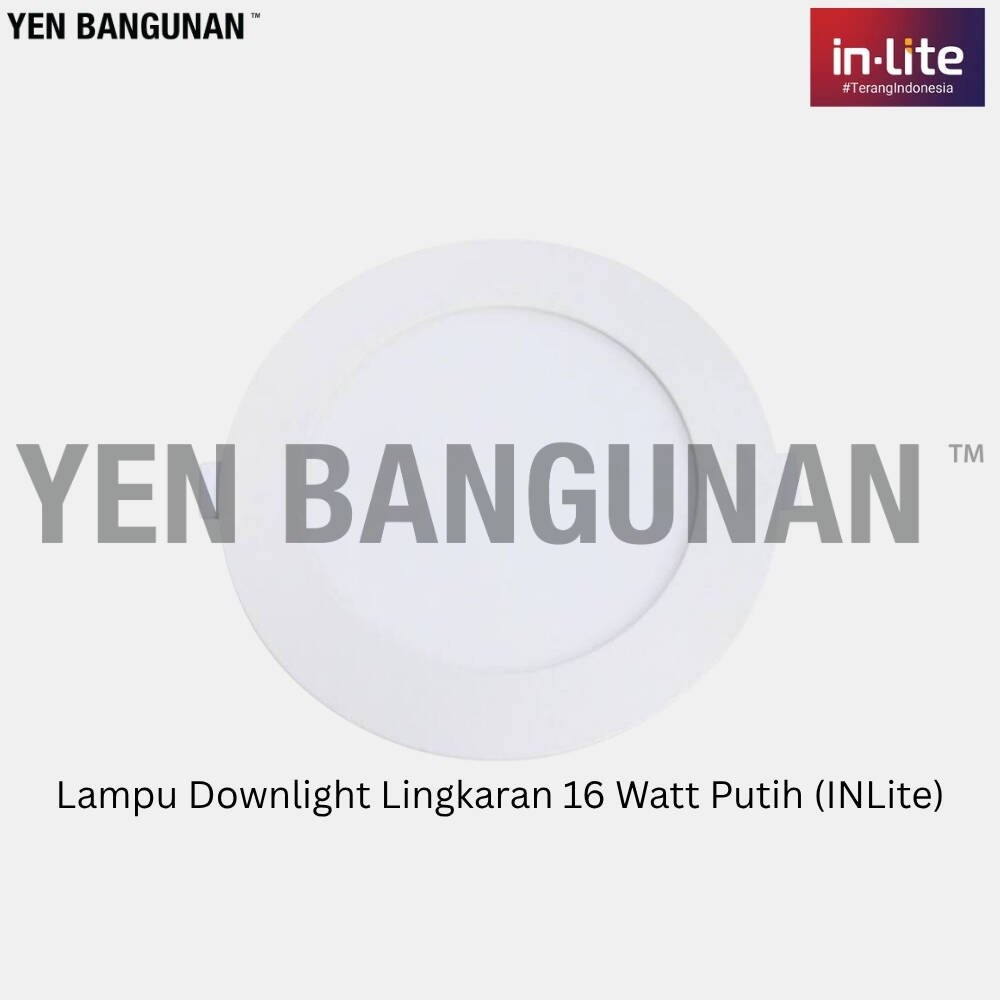 Lampu Downlight Lingkaran 16 Watt Putih (INLite)